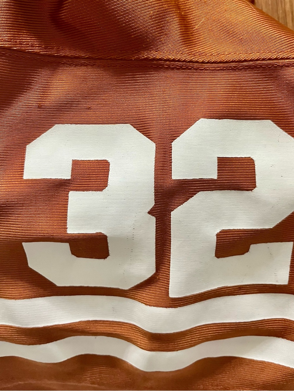 Nike Burnt Orange Texas #32 Football Jersey with White Accents - Picture 5 of 5